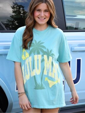 Lulu Mac Bikini Chalky Mint Comfort Colors Tee